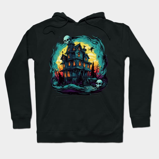 Haunted House Mansion Hoodie by tatadonets